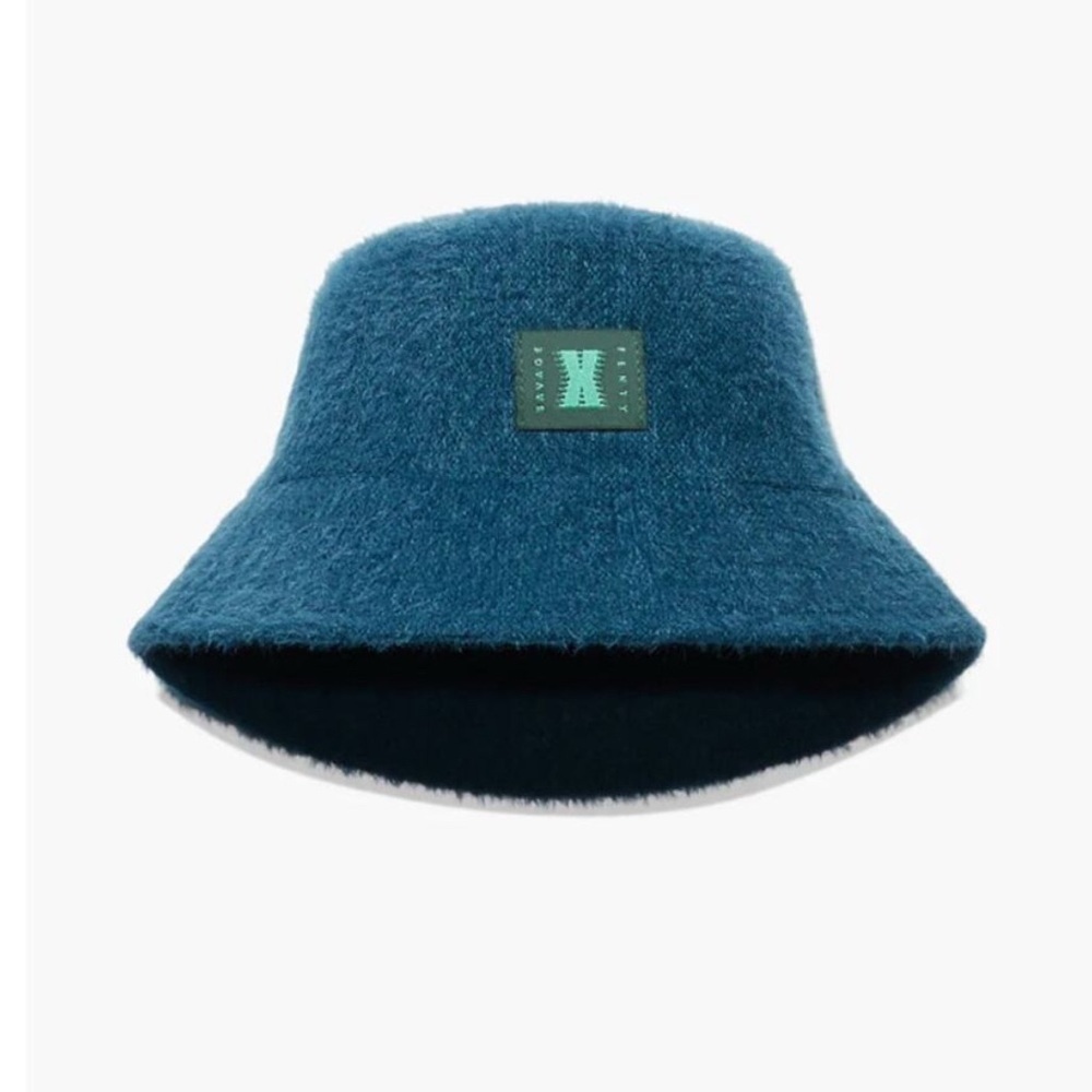 Savage X Fenty Teal Fuzzy Bucket Hat